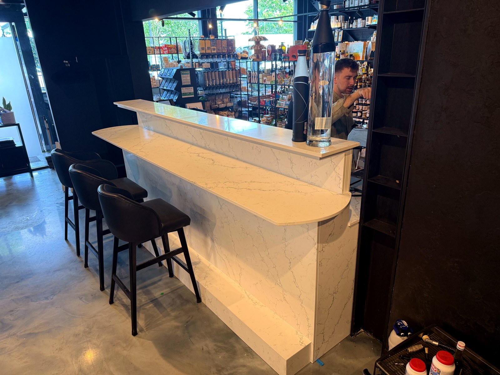 Finished commercial bar