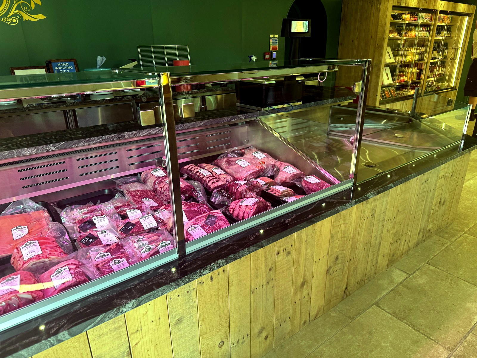 Refrigerated meat counter