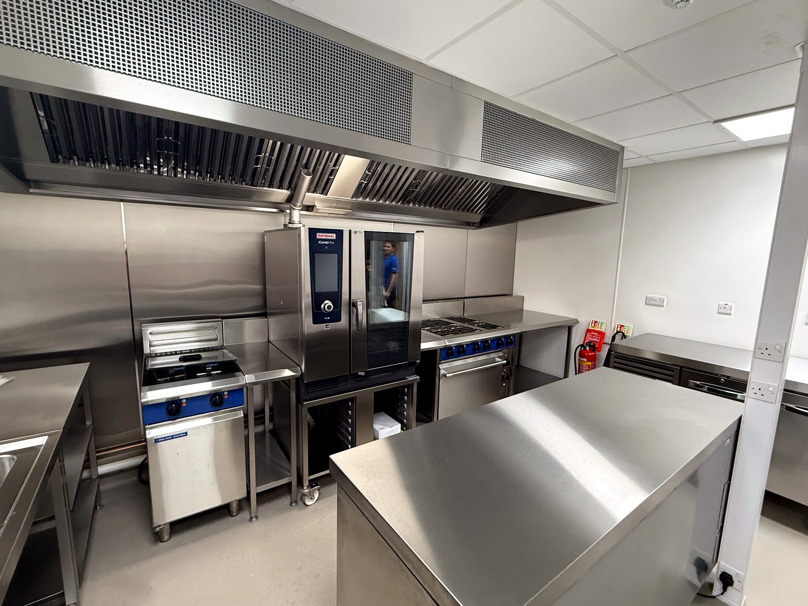 Stainless-steel commercial kitchen